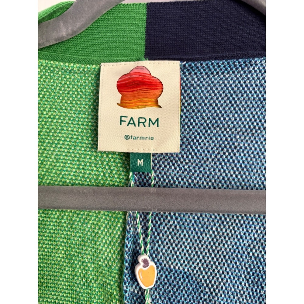 Farm Rio Tropical Groove Cardigan M 100% Cotton Botanical Floral Maximalist NWT - Picture 6 of 14
